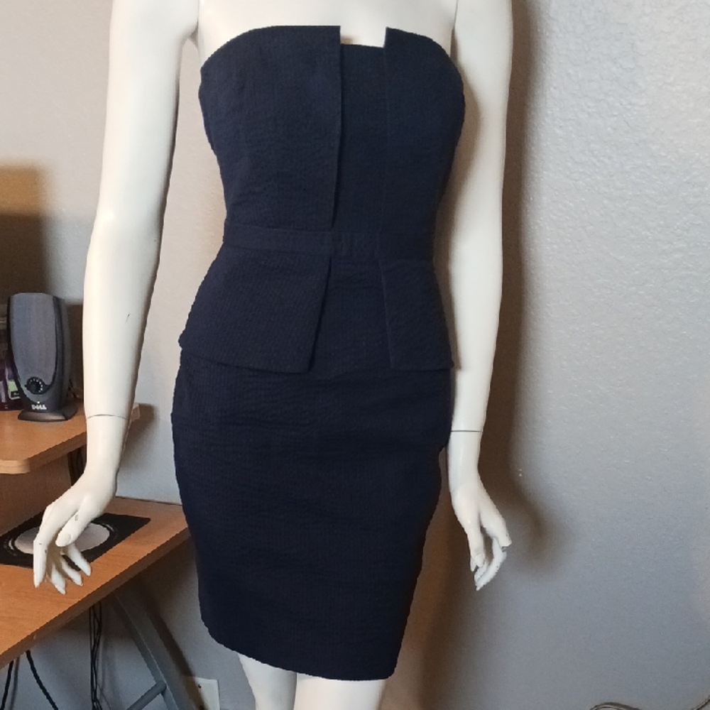Banana Republic Navy Strapless Dress